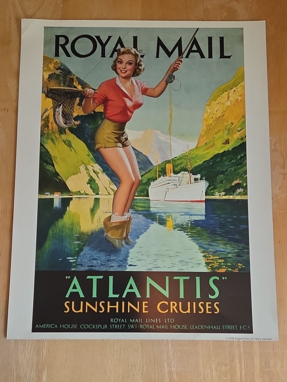Atlantis Sunshine Cruises and Retro Pinup Poster